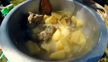 Goat and cassava stew 2